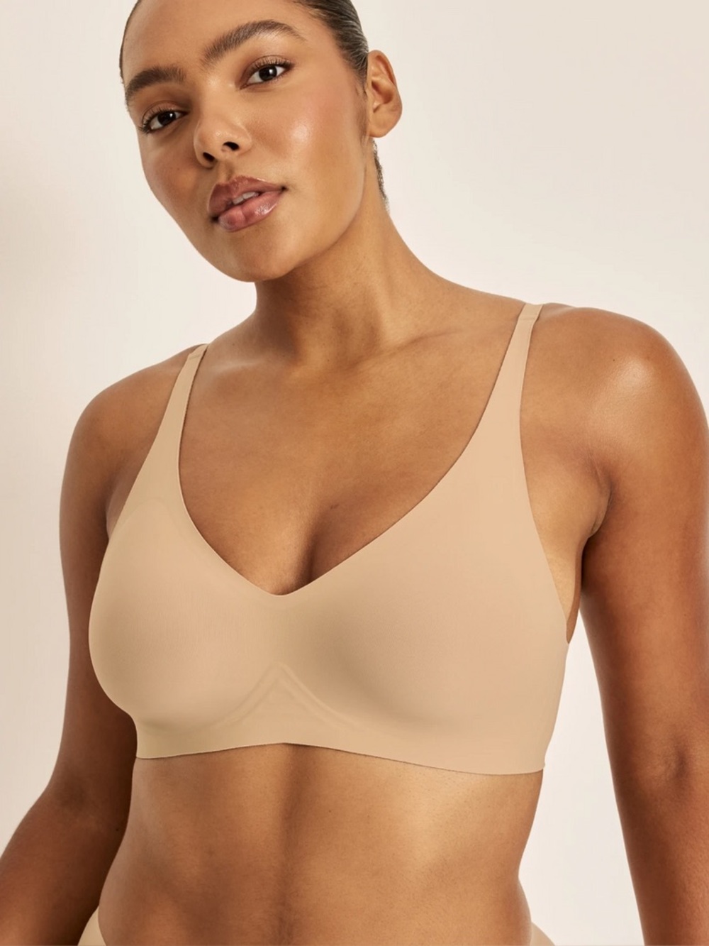NWT Knix Revolution V-Neck Bra in Warm Sand Size XXXL